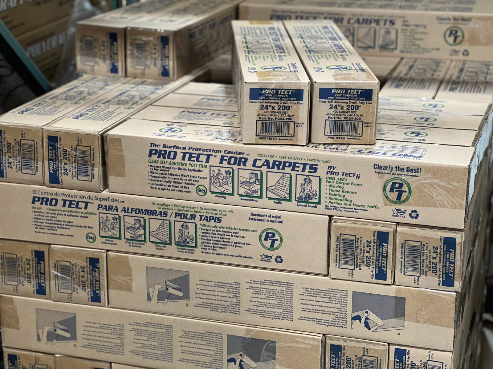 6 Rolls of 24 inch Carpet Protection Bundle by Pro Tect | Free Shipping